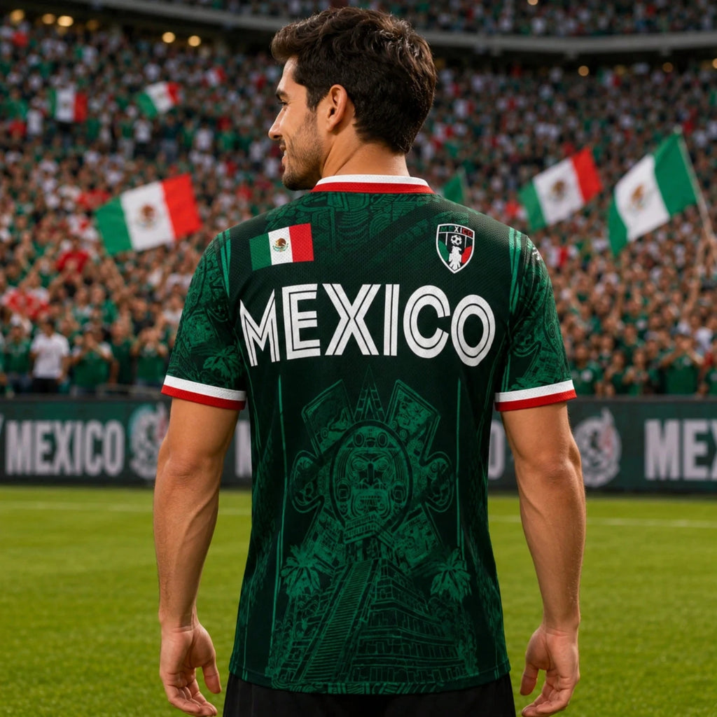 2026 Mexico Eagle Aztec Graphic  Retro Jersey
