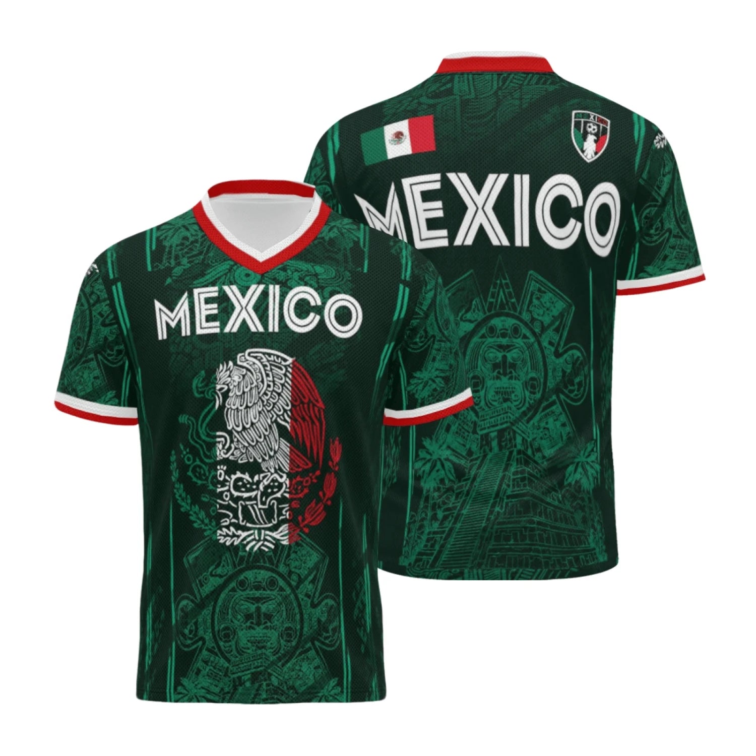 2026 Mexico Eagle Aztec Graphic  Retro Jersey