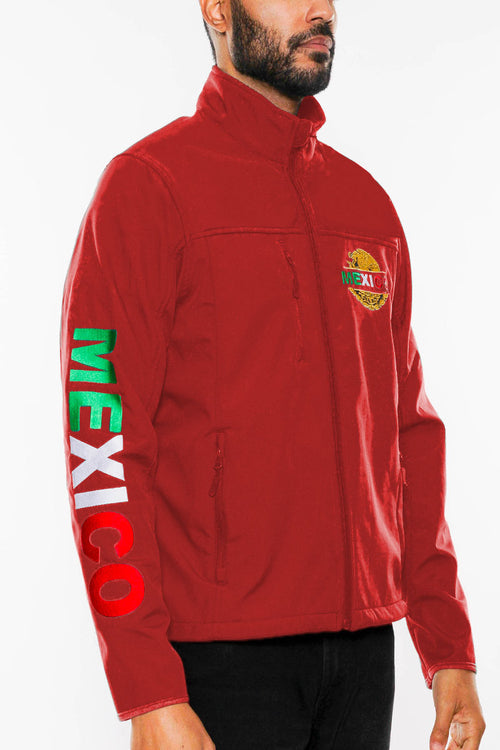 Mexico Embroidered Soft Shell Jacket