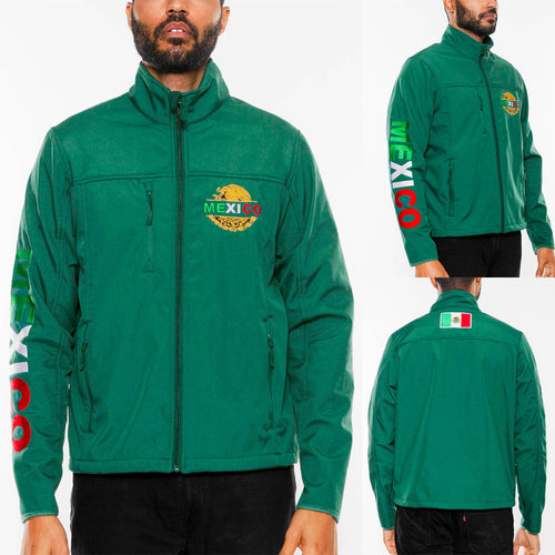 Mexico Embroidered Soft Shell Jacket
