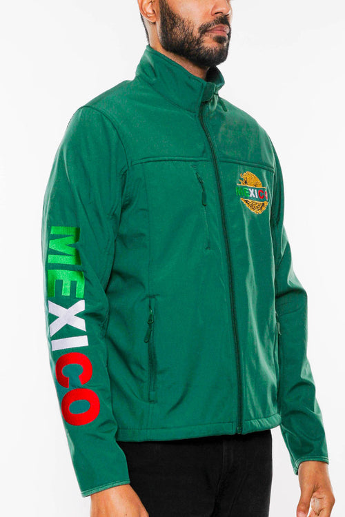 Mexico Embroidered Soft Shell Jacket